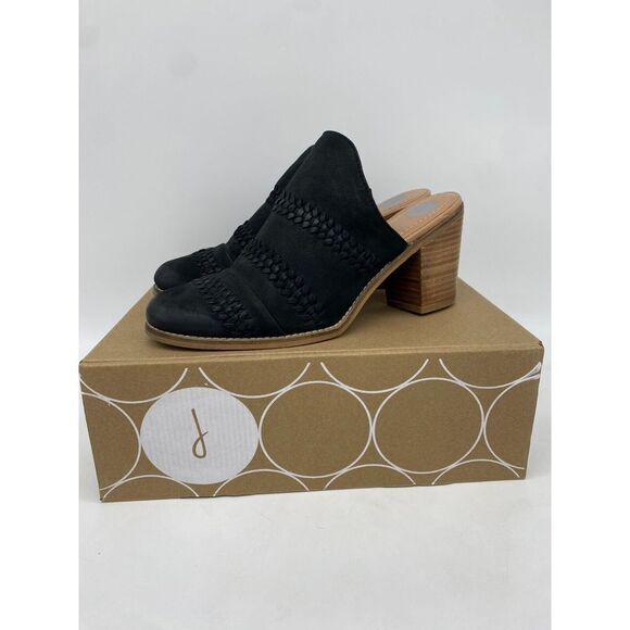 Journee Signature Mules Women 9 Black Huntly Casual Blocked Heels Slip On Ladies - Picture 1 of 11